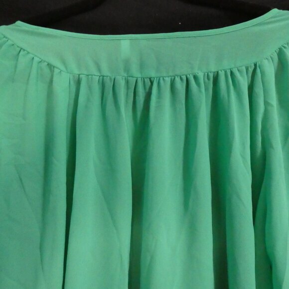 H&M | size 8 | Green Sheer Long Sleeve Button-Up Blouse | NWOT - Picture 11 of 16